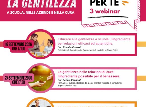 Immagine di locandina con i titoli dei tre eventi e con indicazioni per iscriversi